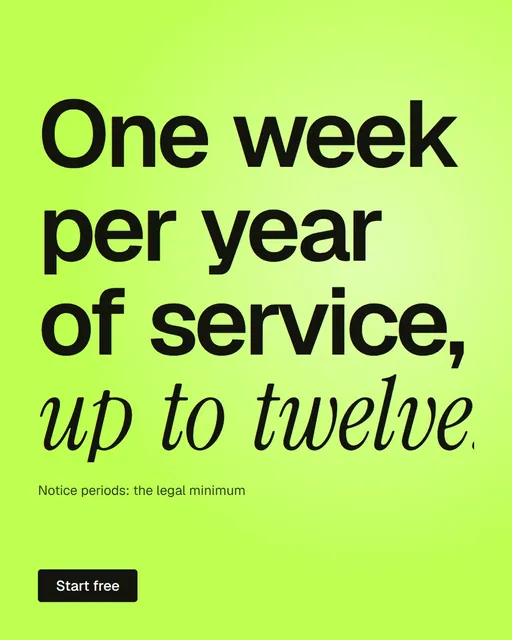 Video for contracts.io: "One week per year of service, up to twelve.". Doc motion loop, 7.0 s, light palette.