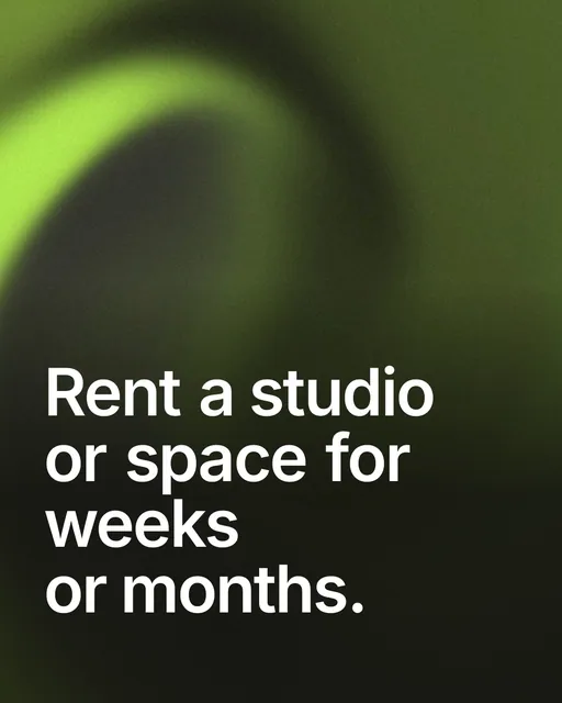 Video for contracts.io: "Rent a studio or space for weeks or months.". Shader loop, 6.0 s, dark palette.