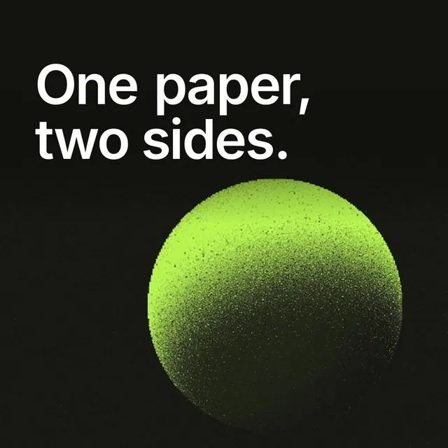 Video for contracts.io: "One paper, two sides.". Shader loop, 6.0 s, dark palette.