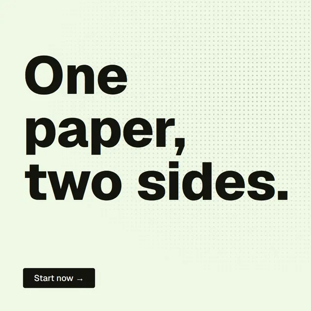 Video for contracts.io: "One paper, two sides.". Doc motion loop, 6.0 s, light palette.