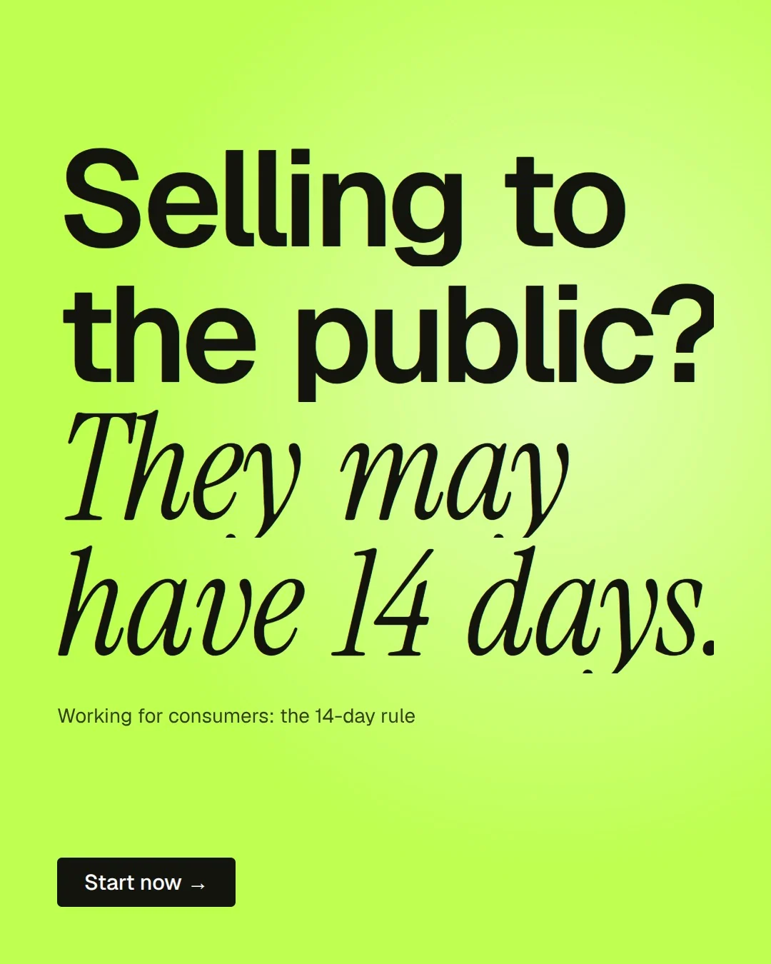 Video for contracts.io: "Selling to the public? They may have 14 days.". Doc motion loop, 7.0 s, light palette.