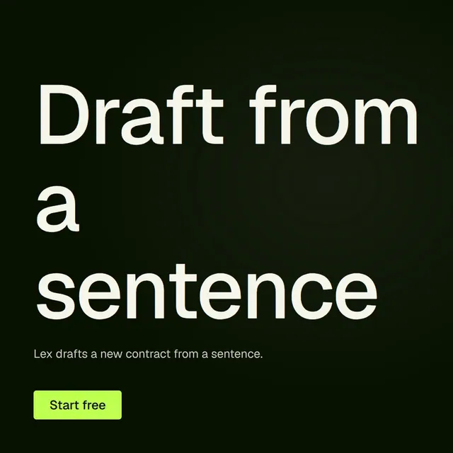 Video for contracts.io: "Draft from a sentence". Doc motion loop, 7.0 s, dark palette.