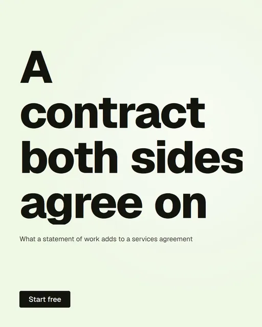 Video for contracts.io: "A contract both sides agree on". Doc motion loop, 7.0 s, light palette.