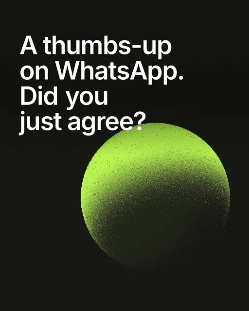 Video for contracts.io: "A thumbs-up on WhatsApp. Did you just agree?". Shader loop, 6.0 s, dark palette.