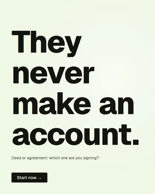 Video for contracts.io: "They never make an account.". Doc motion loop, 8.0 s, light palette.