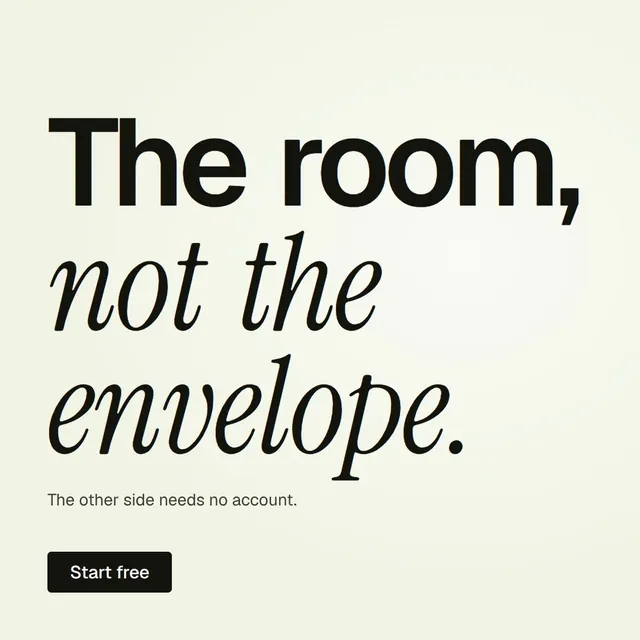 Video for contracts.io: "The room, not the envelope.". Doc motion loop, 6.0 s, light palette.