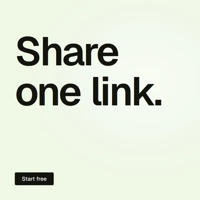 Video for contracts.io: "Share one link.". Doc motion loop, 6.0 s, light palette.