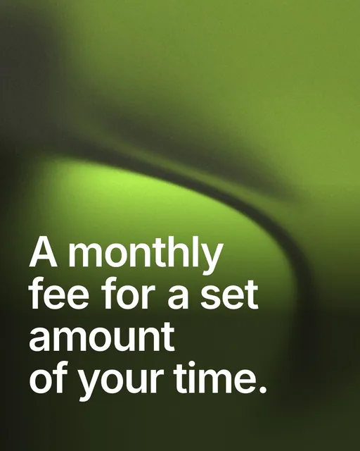 Video for contracts.io: "A monthly fee for a set amount of your time.". Shader loop, 6.0 s, dark palette.