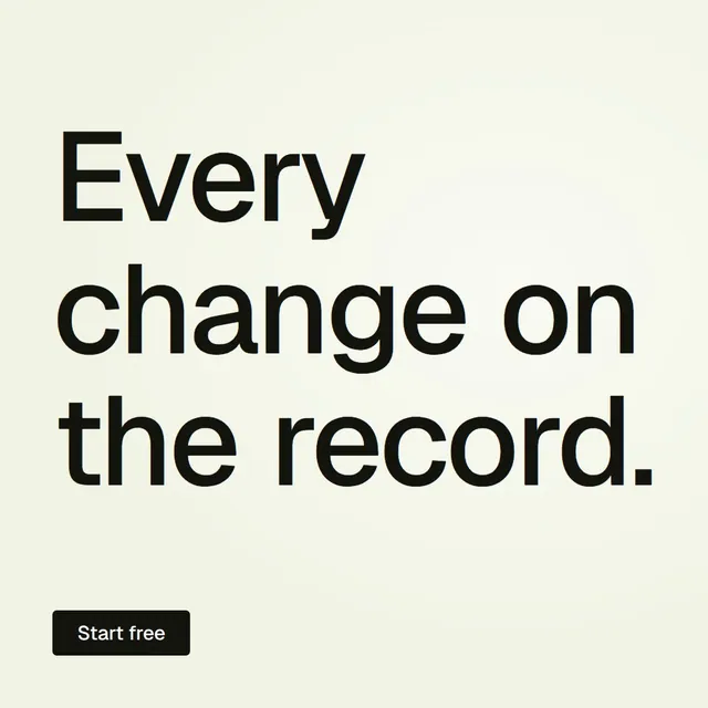 Video for contracts.io: "Every change on the record.". Doc motion loop, 6.0 s, light palette.