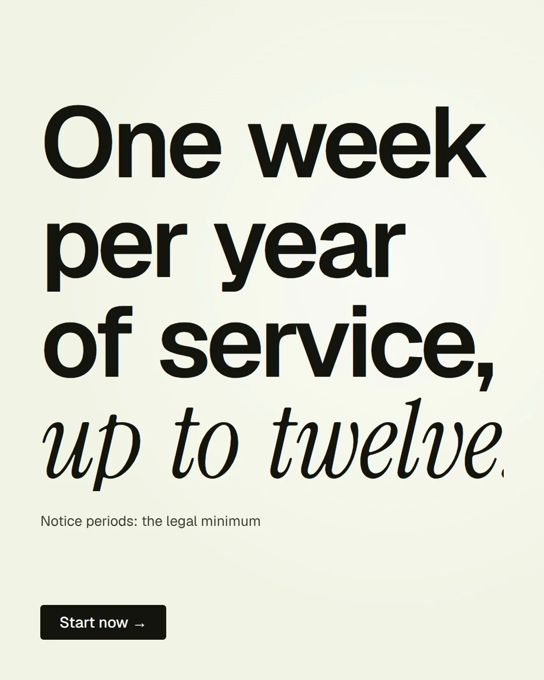 Video for contracts.io: "One week per year of service, up to twelve.". Doc motion loop, 8.0 s, light palette.