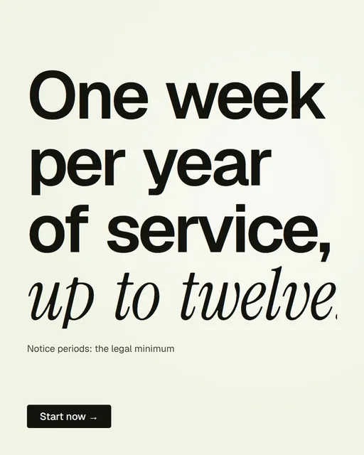 Video for contracts.io: "One week per year of service, up to twelve.". Doc motion loop, 8.0 s, light palette.