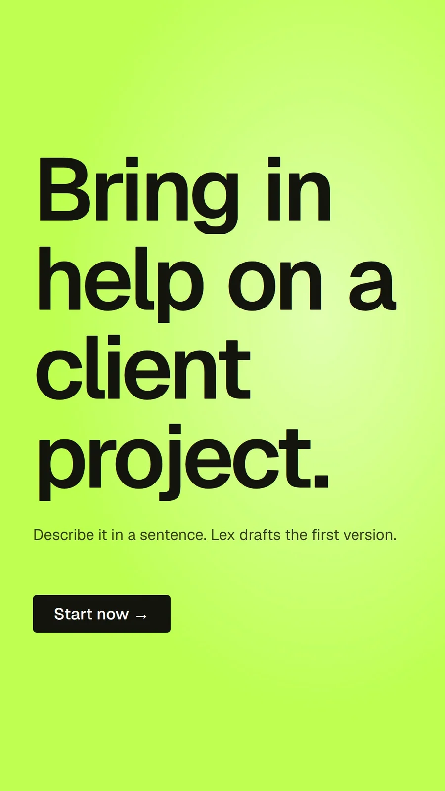 Video for contracts.io: "Bring in help on a client project.". Doc motion loop, 7.0 s, light palette.