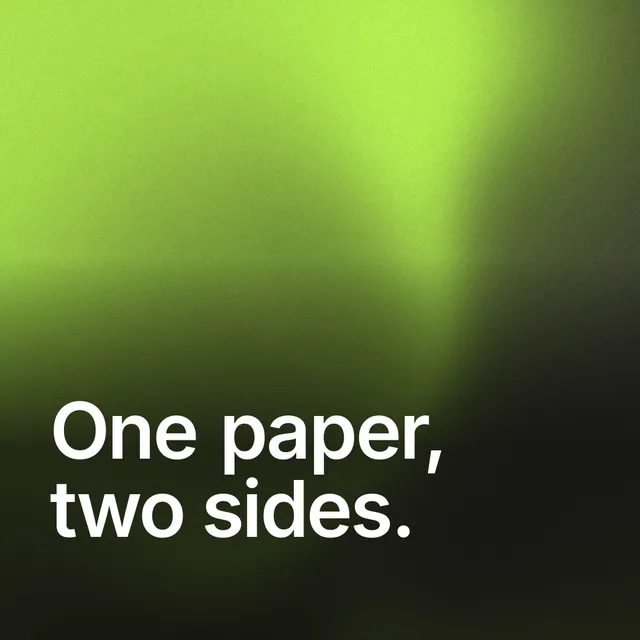 Video for contracts.io: "One paper, two sides.". Shader loop, 6.0 s, dark palette.