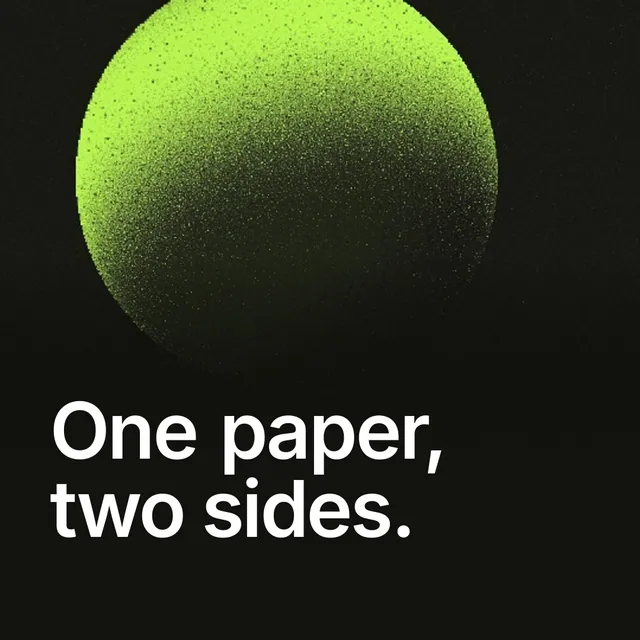 Video for contracts.io: "One paper, two sides.". Shader loop, 6.0 s, dark palette.