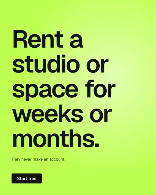 Video for contracts.io: "Rent a studio or space for weeks or months.". Doc motion loop, 7.0 s, light palette.