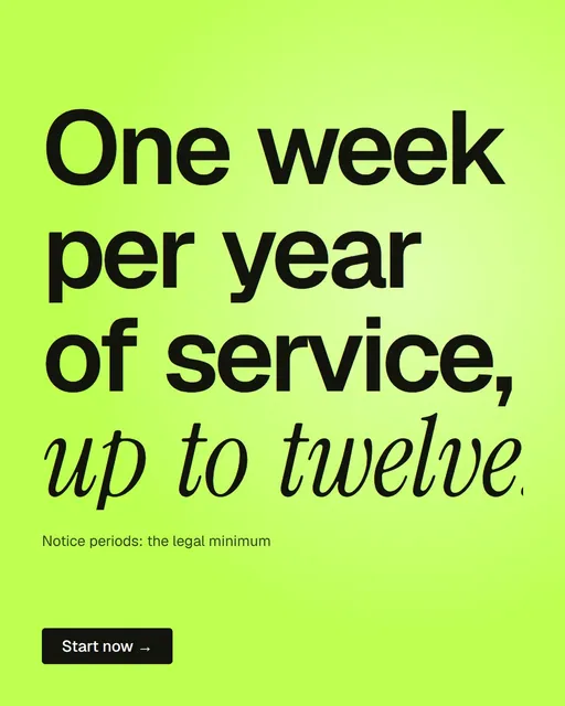 Video for contracts.io: "One week per year of service, up to twelve.". Doc motion loop, 7.0 s, light palette.