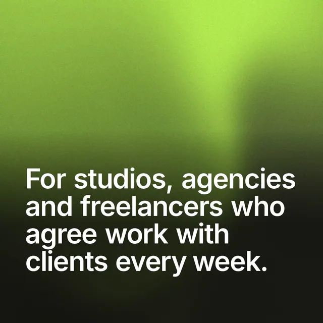 Video for contracts.io: "For studios, agencies and freelancers who agree work with clients every week.". Shader loop, 6.0 s, dark palette.