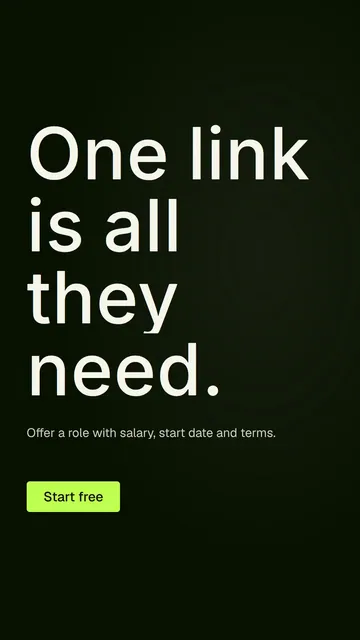 Video for contracts.io: "One link is all they need.". Doc motion loop, 8.0 s, dark palette.