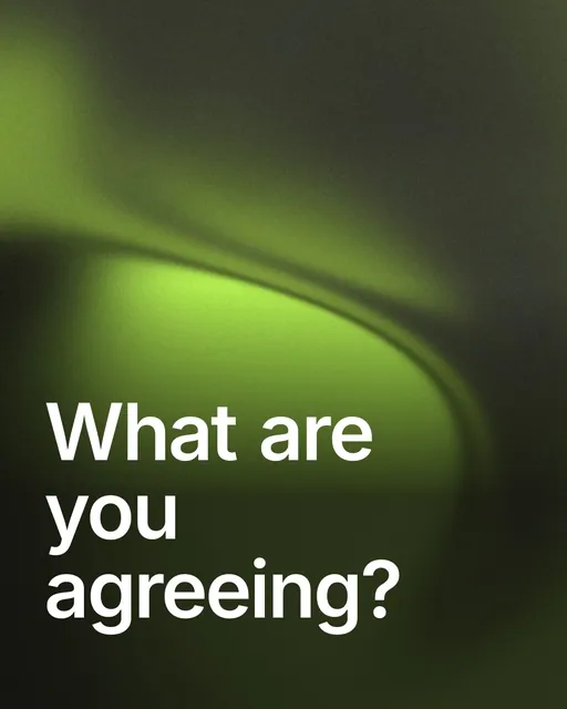 Video for contracts.io: "What are you agreeing?". Shader loop, 6.0 s, dark palette.
