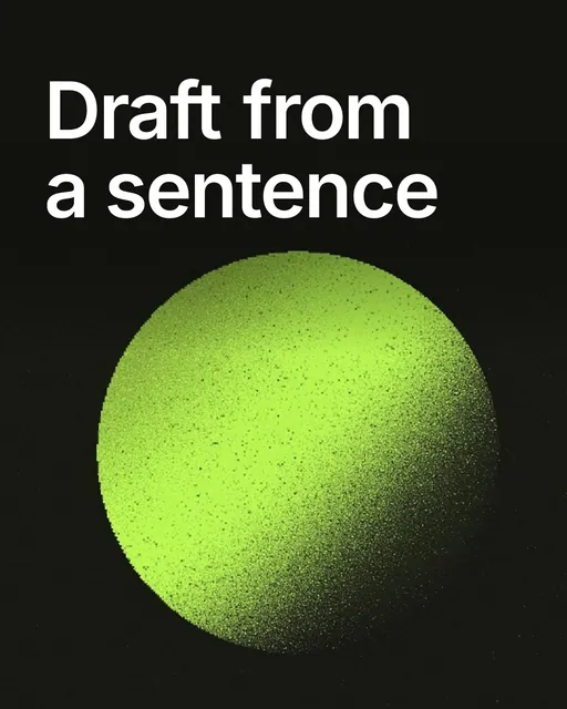 Video for contracts.io: "Draft from a sentence". Shader loop, 6.0 s, dark palette.