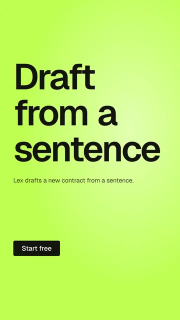 Video for contracts.io: "Draft from a sentence". Doc motion loop, 6.0 s, light palette.