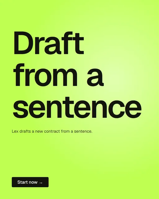 Video for contracts.io: "Draft from a sentence". Doc motion loop, 7.0 s, light palette.