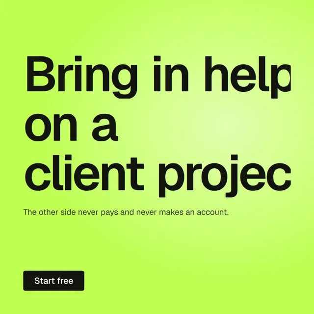 Video for contracts.io: "Bring in help on a client project.". Doc motion loop, 7.0 s, light palette.