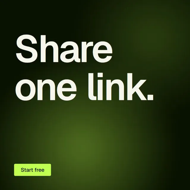 Video for contracts.io: "Share one link.". Doc motion loop, 7.0 s, dark palette.