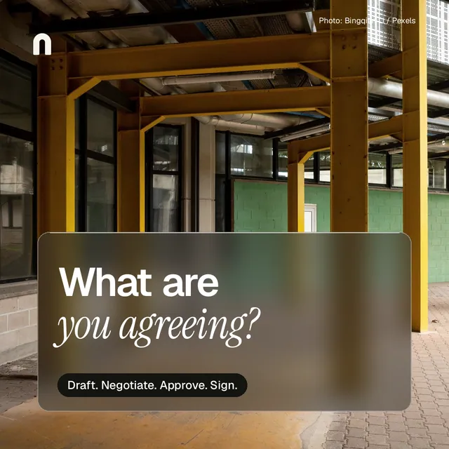 Instagram post for contracts.io: "What are you agreeing?" Glass style, technique:pexels ingredient layout, dark palette in orange, black, yellow.