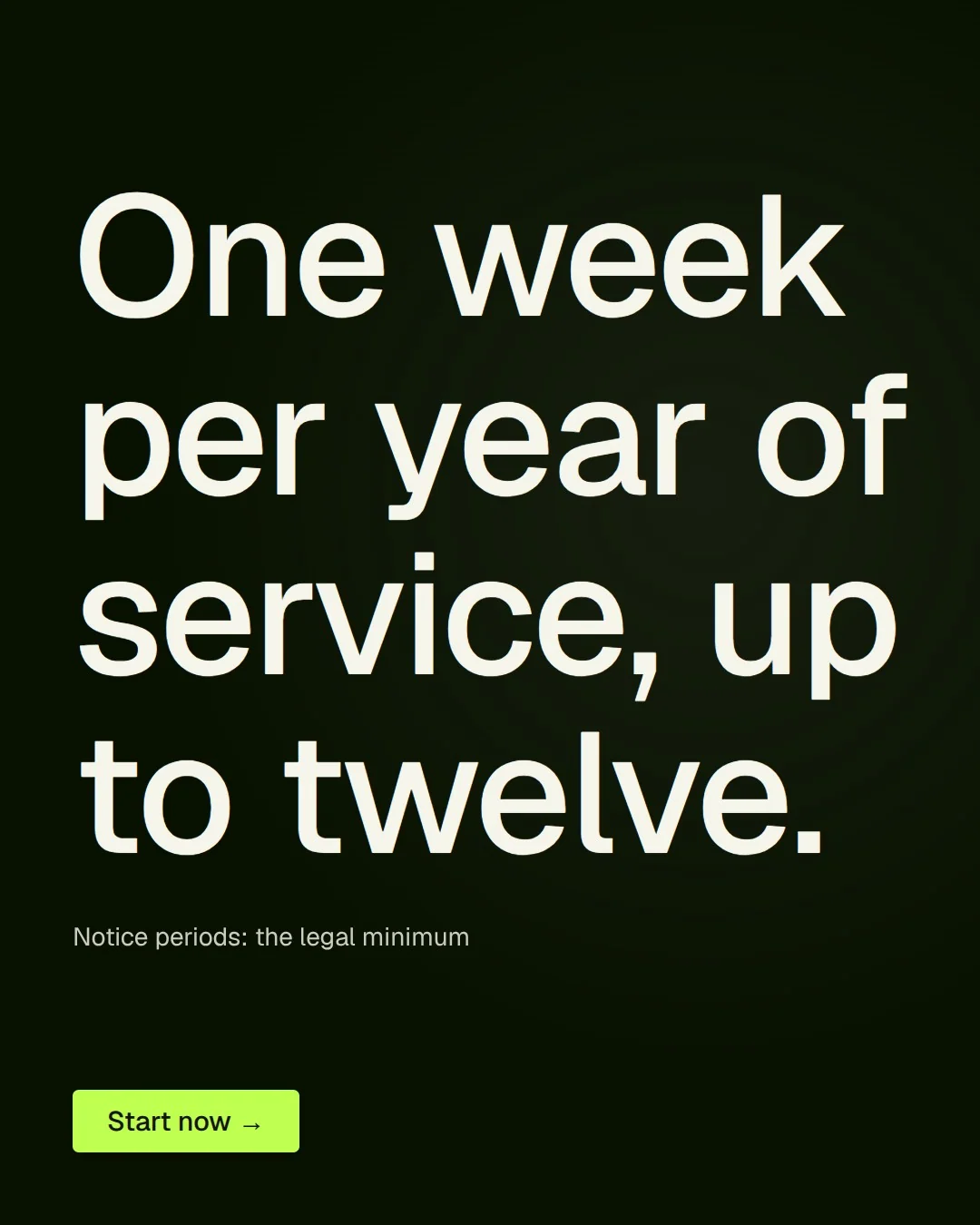 Video for contracts.io: "One week per year of service, up to twelve.". Doc motion loop, 7.0 s, dark palette.