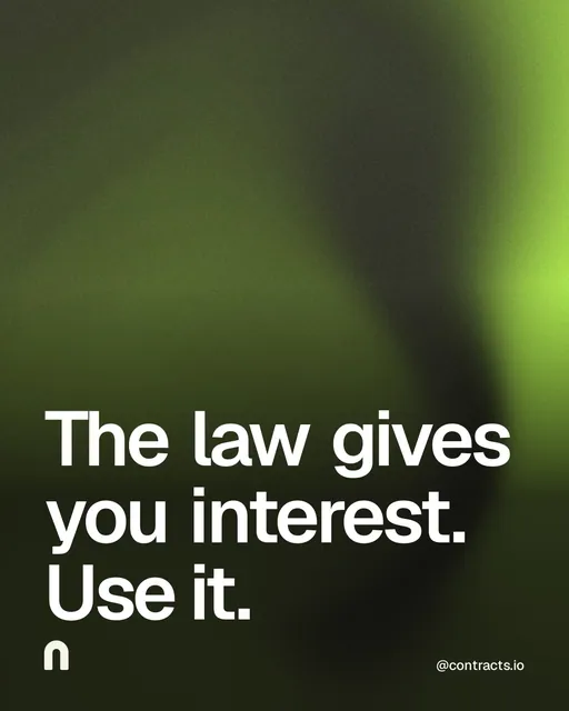 Video for contracts.io: "The law gives you interest. Use it.". Shader loop, 6.0 s, dark palette.