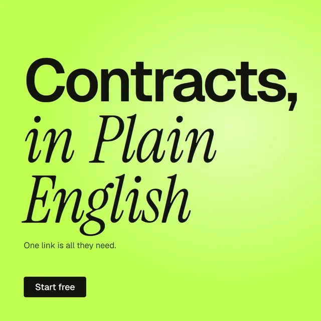 Video for contracts.io: "Contracts, in Plain English". Doc motion loop, 6.0 s, light palette.