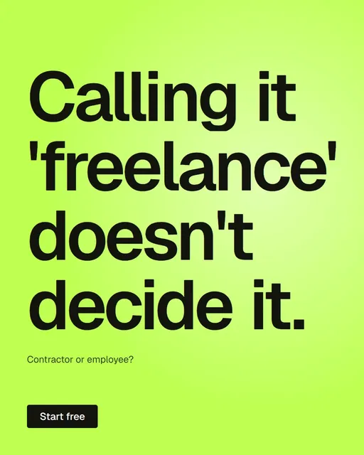 Video for contracts.io: "Calling it 'freelance' doesn't decide it.". Doc motion loop, 7.0 s, light palette.
