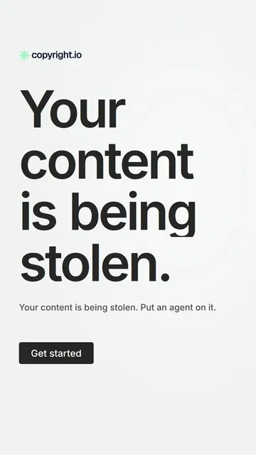 Video for copyright.io: "Your content is being stolen.". Doc motion loop, 7.0 s, light palette.