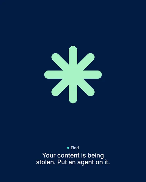 Video for copyright.io. Agent logo motion, 6.0 s, dark palette.