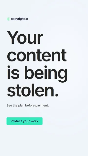 Video for copyright.io: "Your content is being stolen.". Doc motion loop, 6.0 s, light palette.
