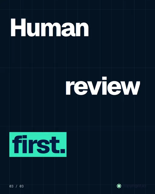 Video for copyright.io: "You can't copyright your name. Here's what protects it.". Kinetic type grid, 6.0 s, dark palette.