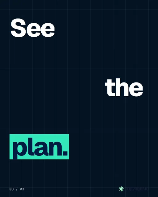 Video for copyright.io: "You can't copyright your name. Here's what protects it.". Kinetic type grid, 6.0 s, dark palette.