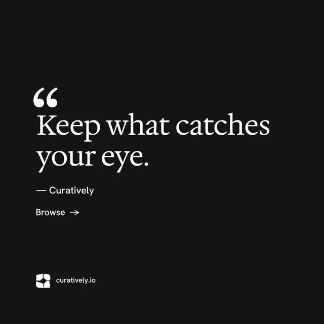 Instagram post for Curatively: "Private until you choose." Minimal luxury style, quote layout, dark palette in black.