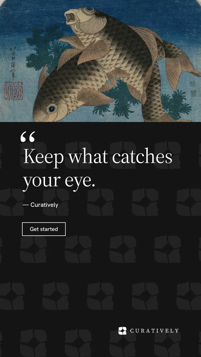 Instagram story for Curatively: "Point your AI at a vault." Editorial style, quote layout, dark palette in black, grey, blue.
