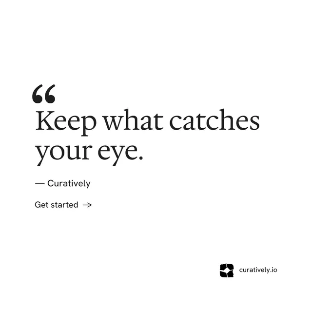 Instagram post for Curatively: "Point your AI at a vault." Minimal luxury style, quote layout, light palette in white.