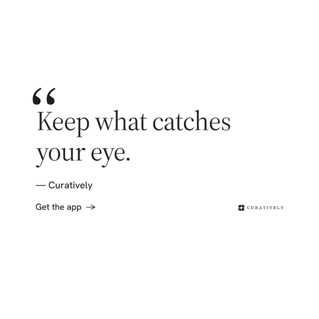 Instagram post for Curatively: "All of it, in one grid." Minimal luxury style, quote layout, light palette in white.