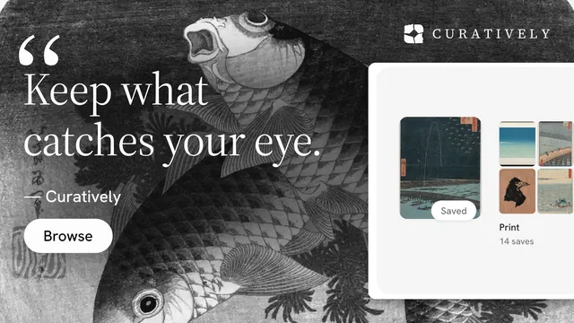 Landscape graphic for Curatively: "Private until you choose." Photo poster style, quote layout, light palette in black, grey, white.