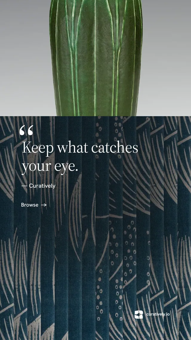 Instagram story for Curatively: "All of it, in one grid." Minimal luxury style, quote layout, dark palette in grey, blue.