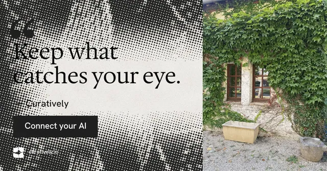 Social ad for Curatively: "Point your AI at a vault." Swiss style, quote layout, light palette in white, grey, black.