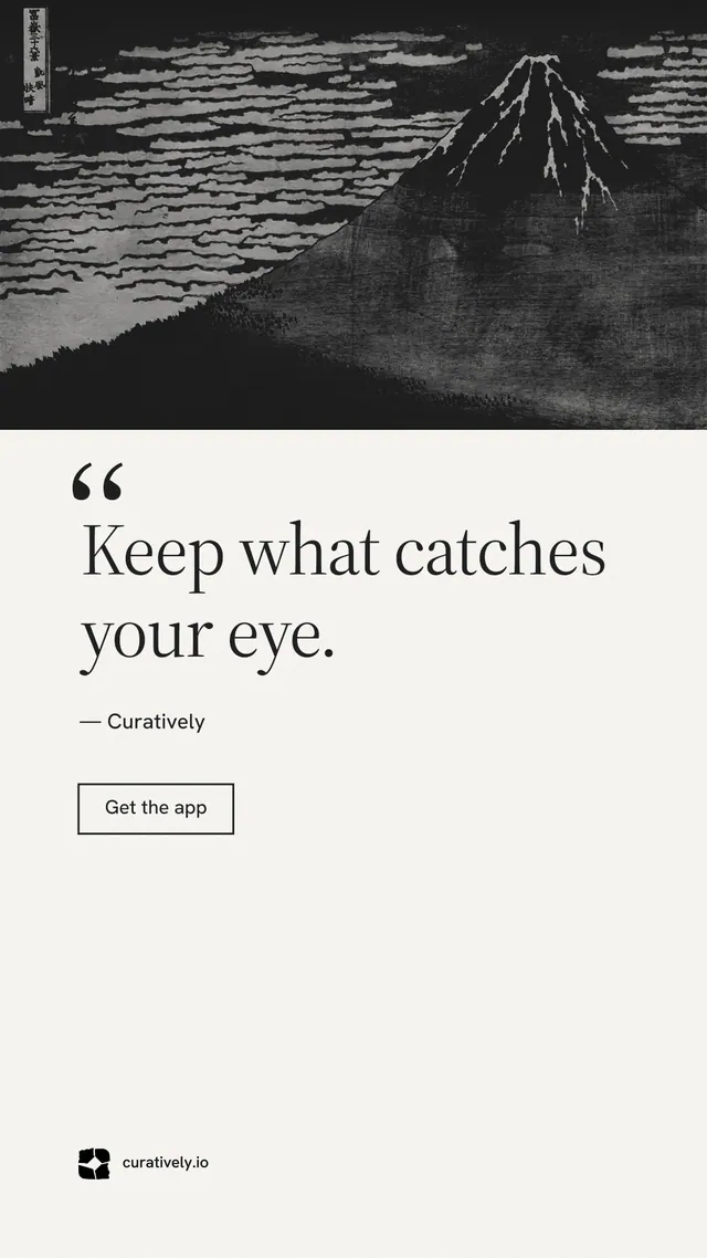 Instagram story for Curatively: "Private until you choose." Editorial style, quote layout, light palette in white, black, grey.