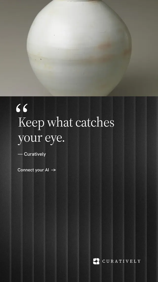 Instagram story for Curatively: "Then build from it." Minimal luxury style, quote layout, dark palette in black, grey.