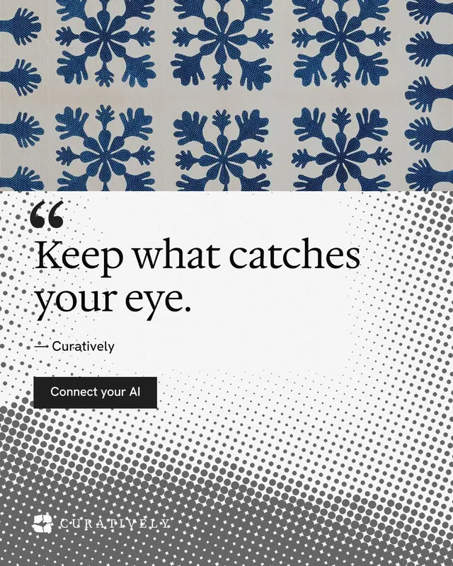 Instagram portrait post for Curatively: "Point your AI at a vault." Swiss style, quote layout, light palette in grey, white.