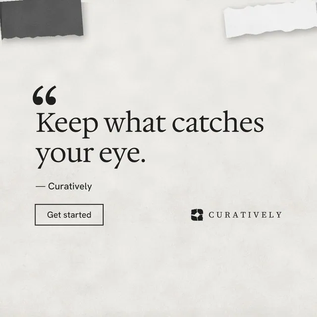 Instagram post for Curatively: "Point your AI at a vault." Editorial style, quote layout, light palette in white, grey.