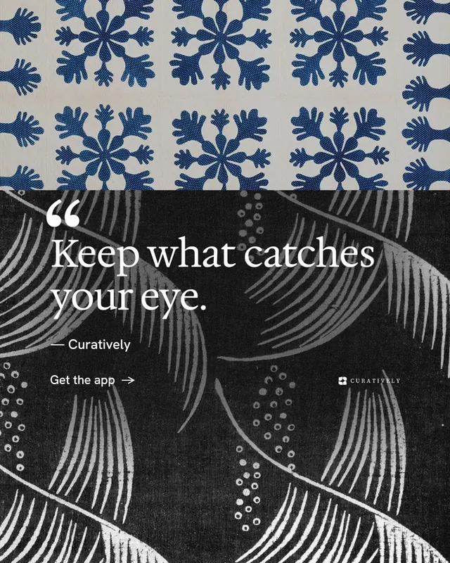 Instagram portrait post for Curatively: "All of it, in one grid." Minimal luxury style, quote layout, dark palette in grey, black.
